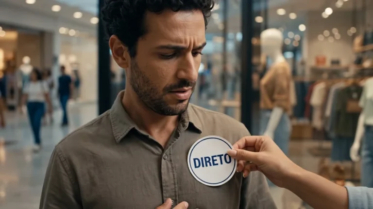 Cliente recebe a etiqueta "Direto" simbolizando a busca com ia na jornada de compra.